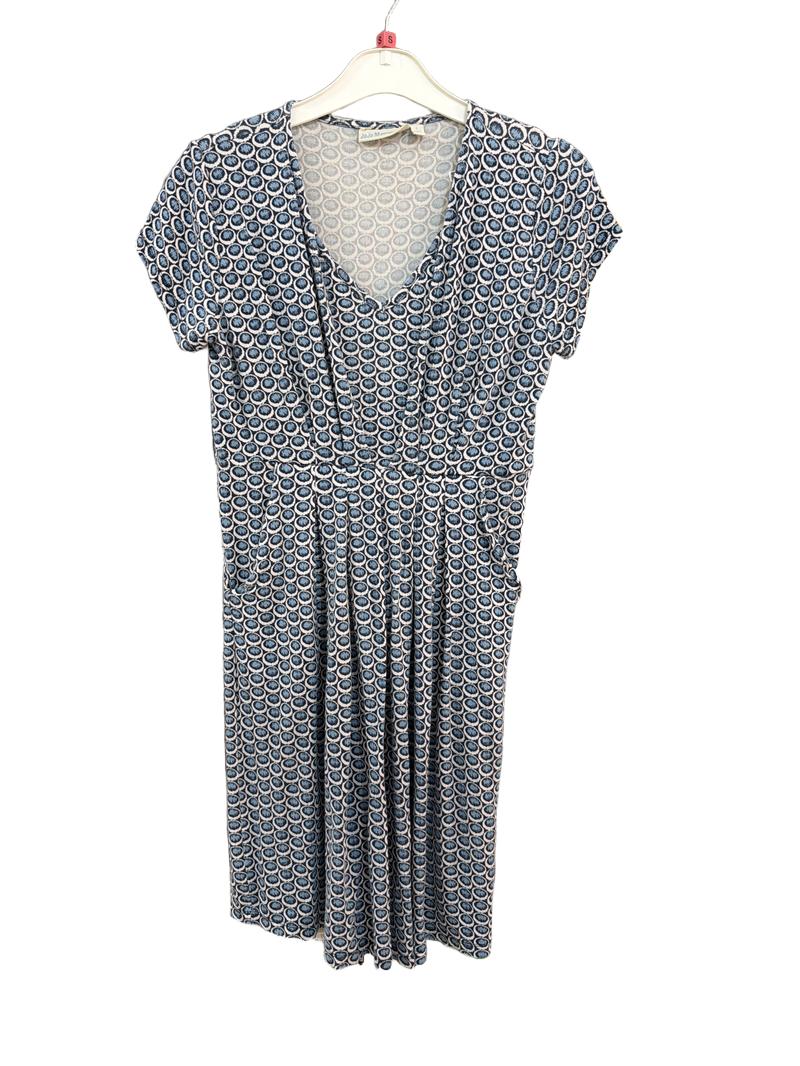 Preloved Jojo Maman Bebe - Blue White Circle Print Short-sleeved Nursing Dress (Small)