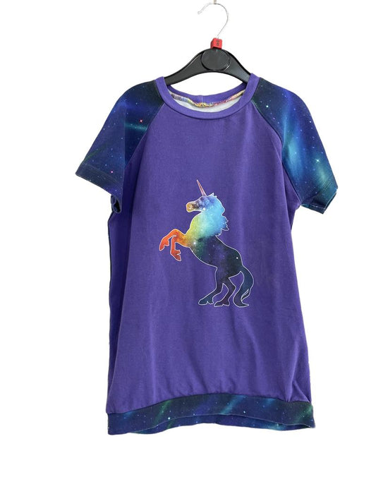 Preloved Unknown Brand - Purple Unicorn T Shirt (8-9y)