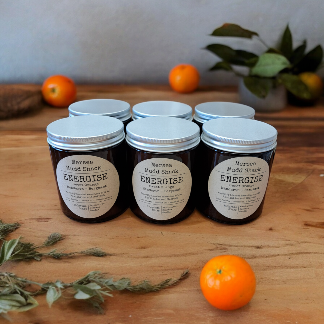 'Energise' Aromatherapy Beeswax Candle