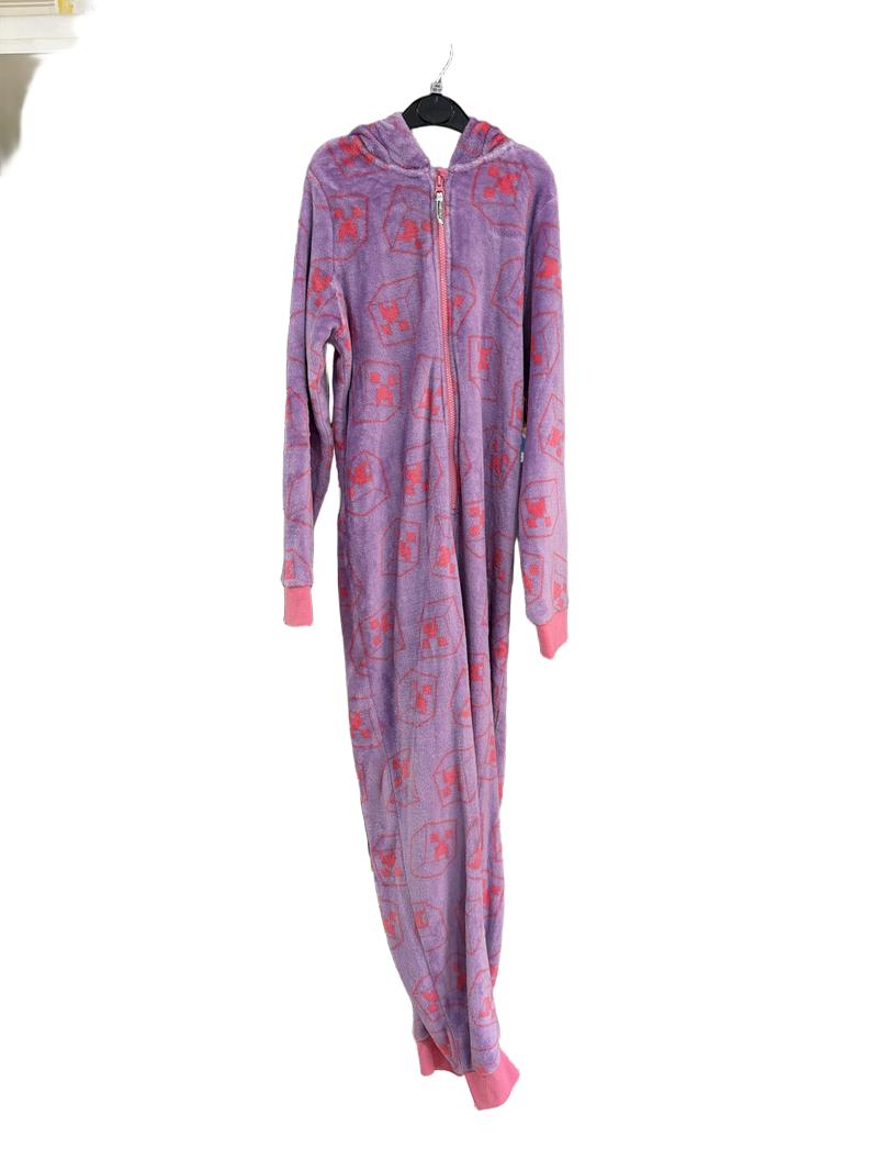 Preloved Mojang Synergies AB - Purple Fleece Minecraft Onesie (12-13y)