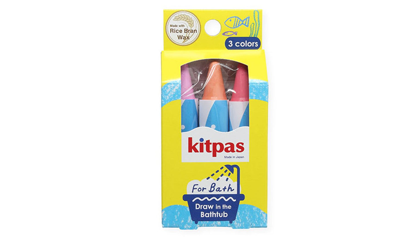 Kitpas Rice Wax Bath Crayons 3 colours - Coral