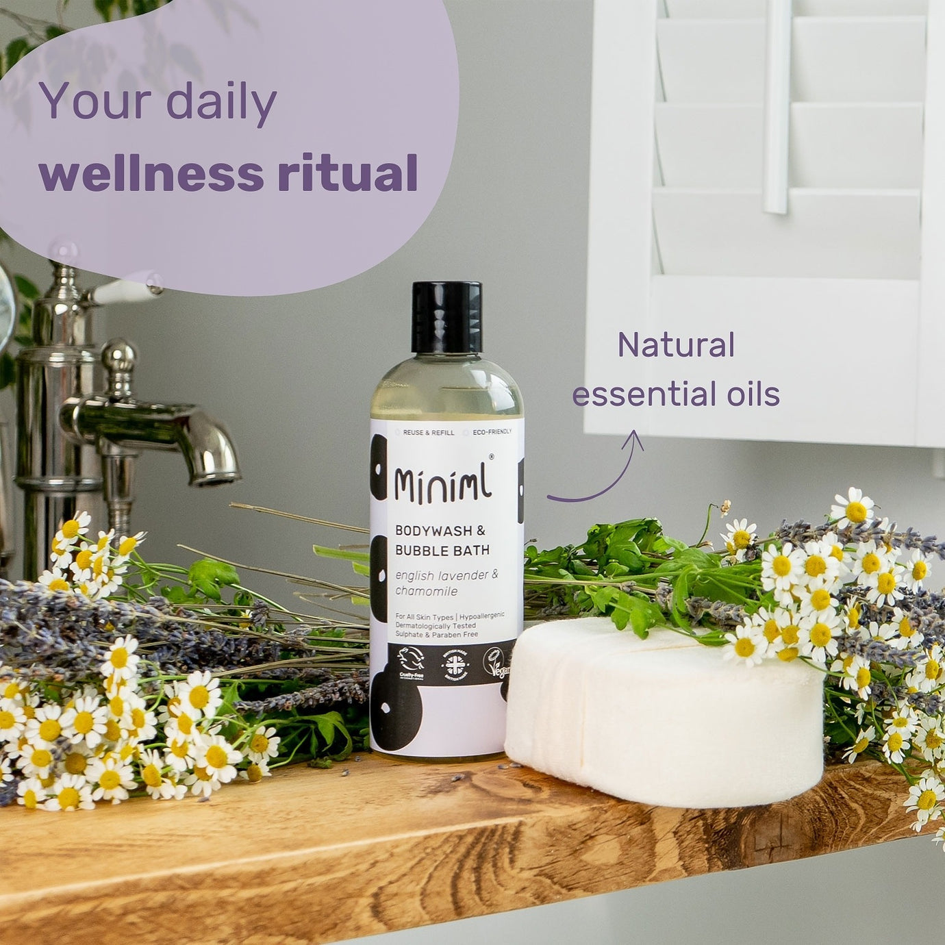 Miniml Bodywash + Bubble Bath REFILL (per 10 ml)