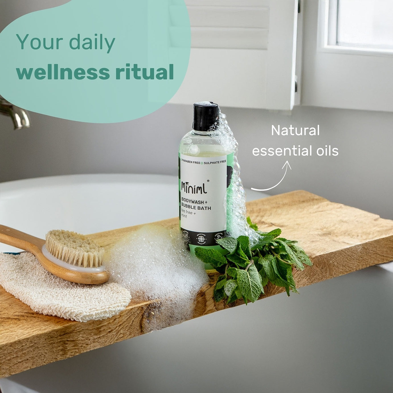 Miniml Bodywash + Bubble Bath REFILL (per 10 ml)