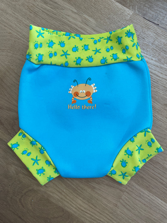 Preloved Splash About - Accessories - Swim Diaper Nappy Cover "Hello There!" Crab, Small (Small)