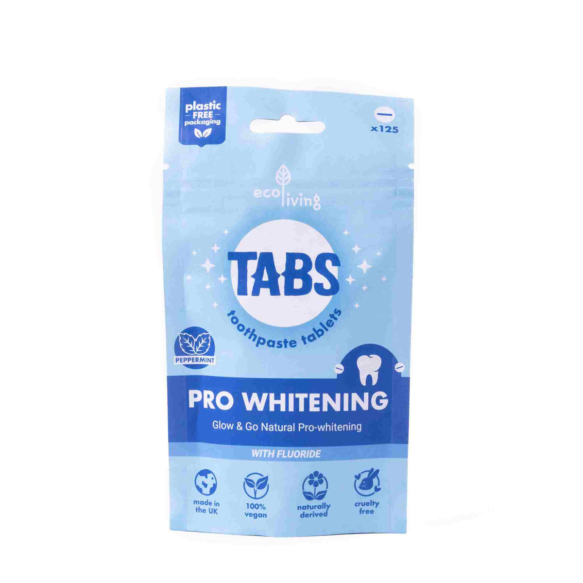 ecoLiving Pro Whitening Toothpaste TABS with Fluoride