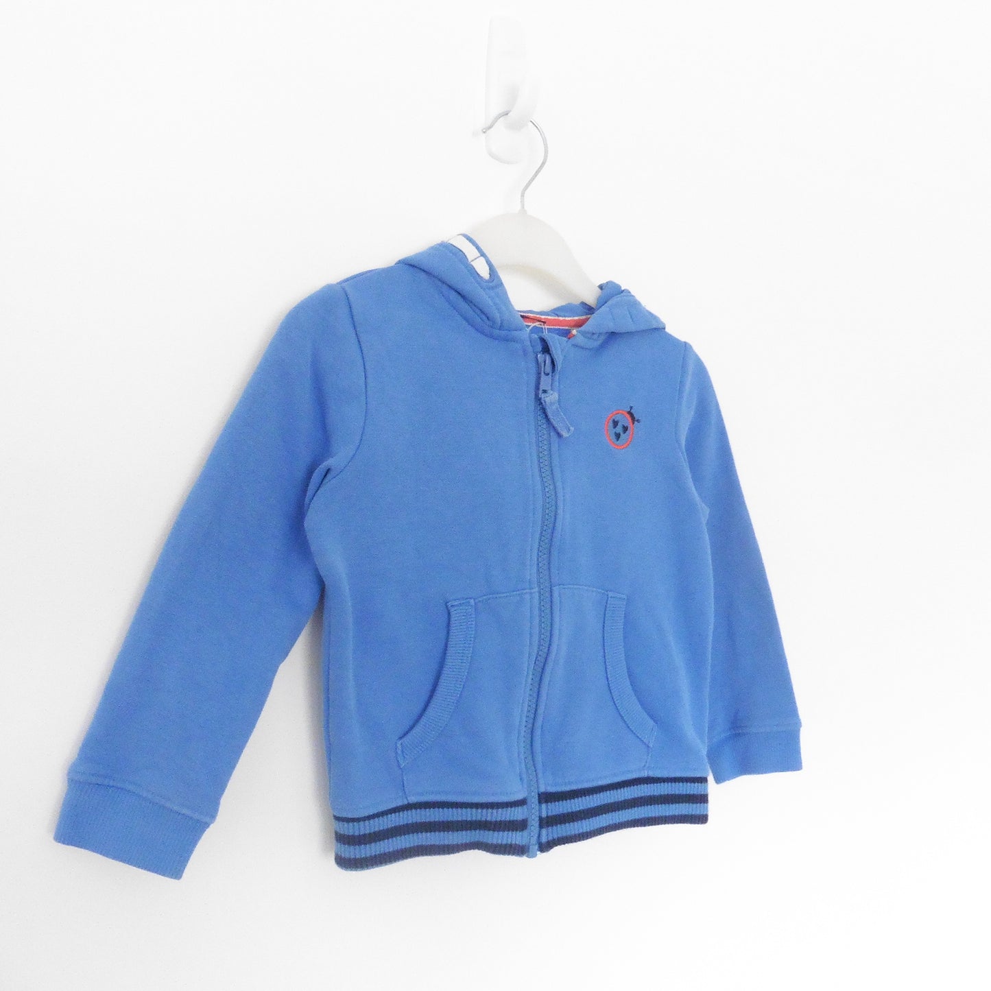 Preloved M&S Blue Zipped Hoodie 2-3y