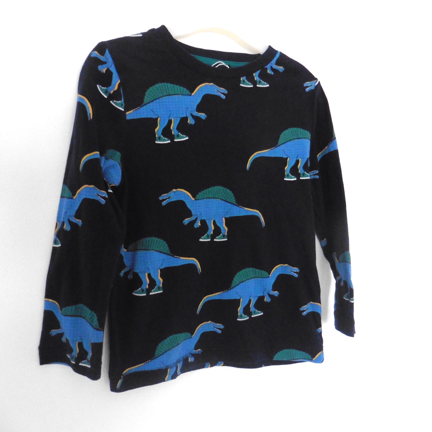 M&S Navy Long Sleeve Top with Dinosaurs 2-3y