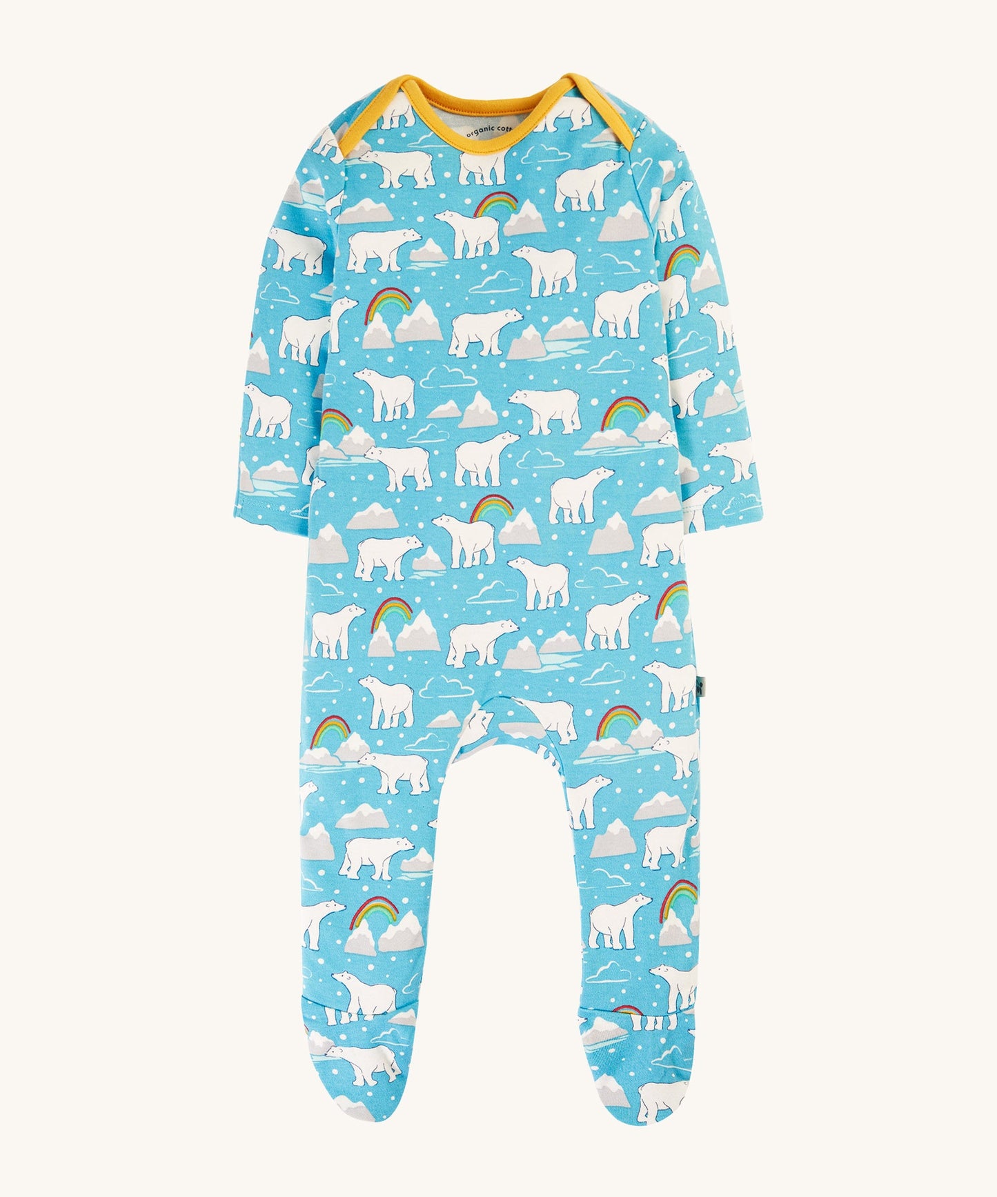 Frugi Easy Dressing Printed Babygrow, Winter Tales