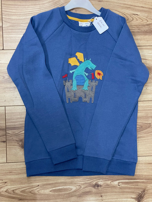 Kite blue dragon sweatshirt 10-11y