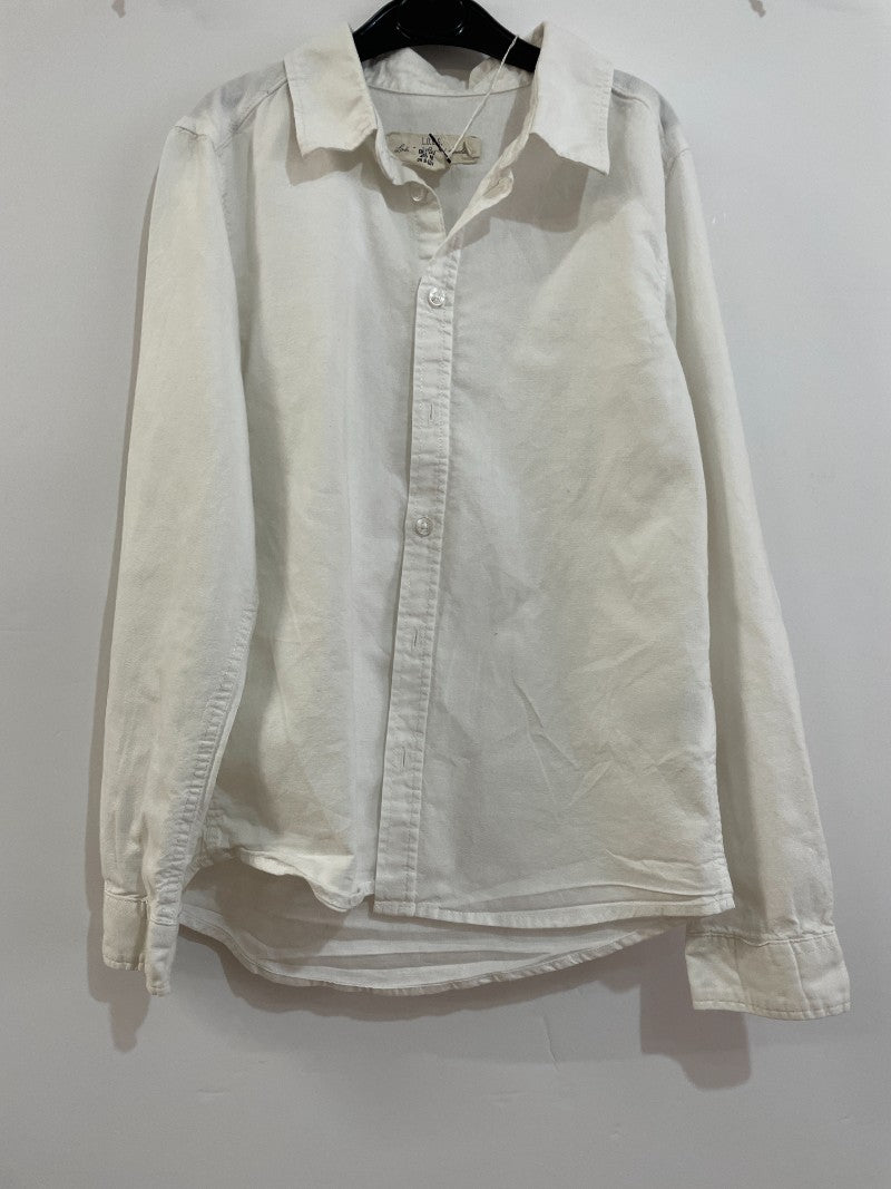 Preloved H&M - Top - White Button Down Long-sleeved Collar Shirt (9-10y)