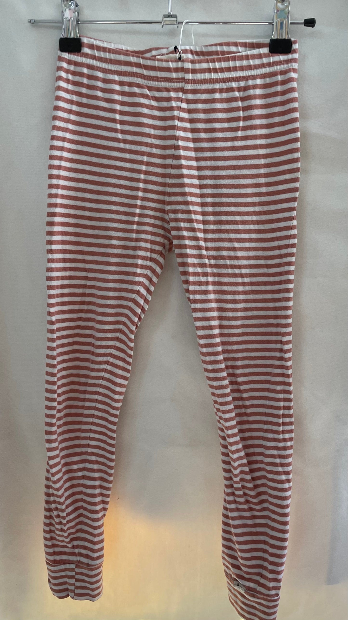 Preloved Turtledove London brown and white stripe leggings 6-7y