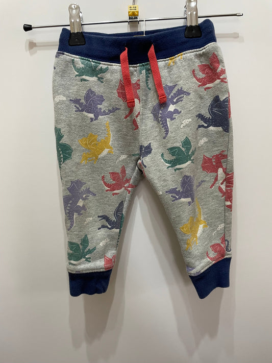 Preloved Baby Boden dragon joggers gray 6-12m