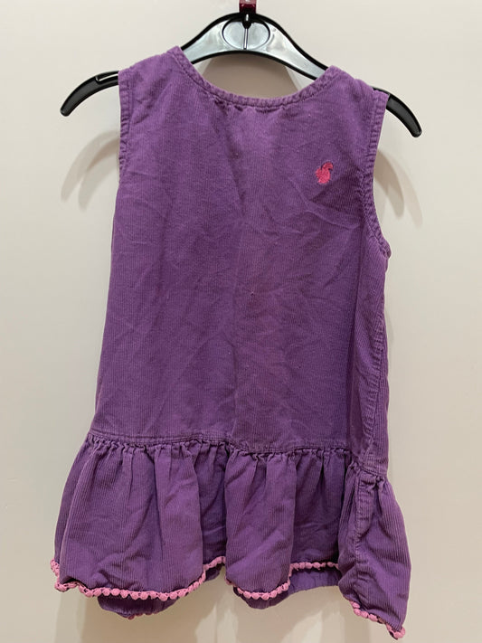 Kite purple corduroy pinafore 2-3y