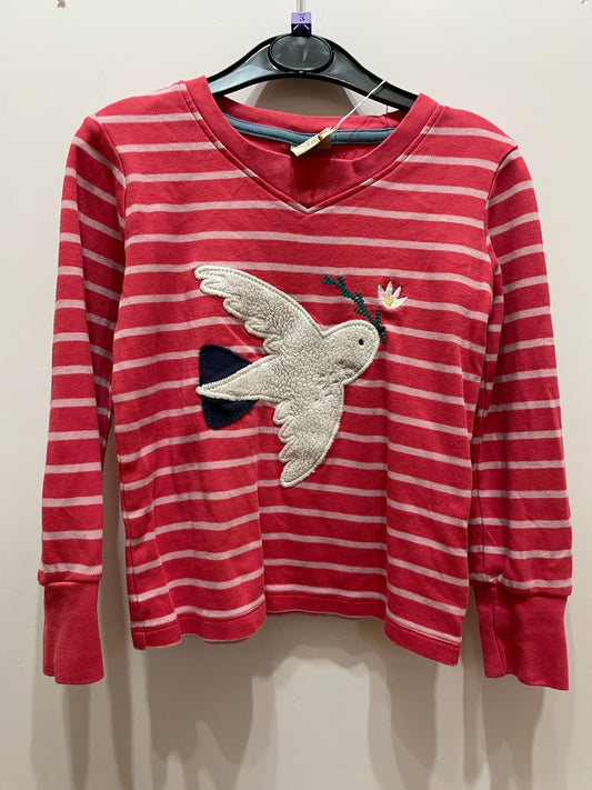 Frugi pink stripe dove shirt, 3-4y