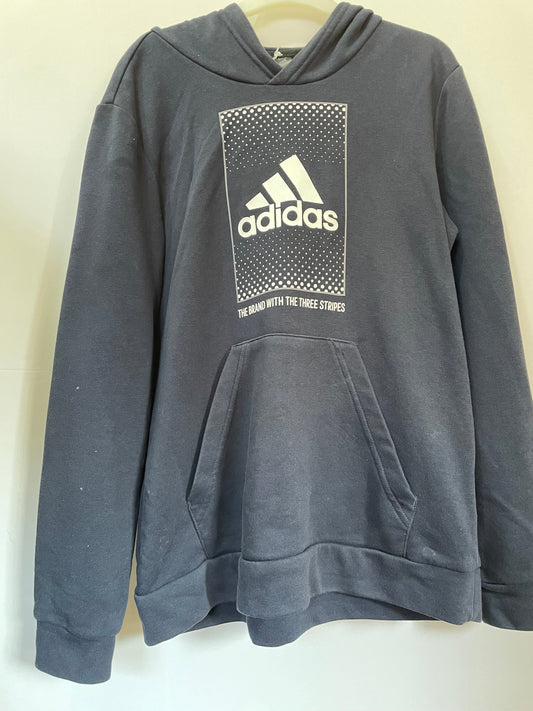 Adidas navy hoodie sweatshirt, 11-12y