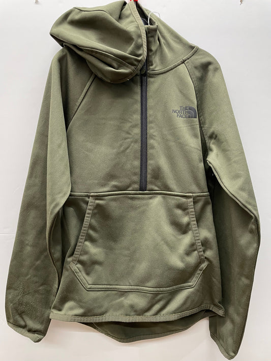 North Face olive windbreaker zip hoodie S, 4-5y