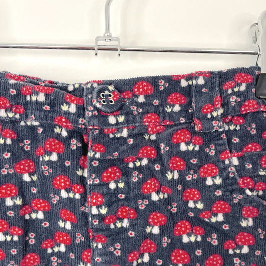 Jojo Maman Bebe Navy Cord Skirt with Mushrooms 12-18m