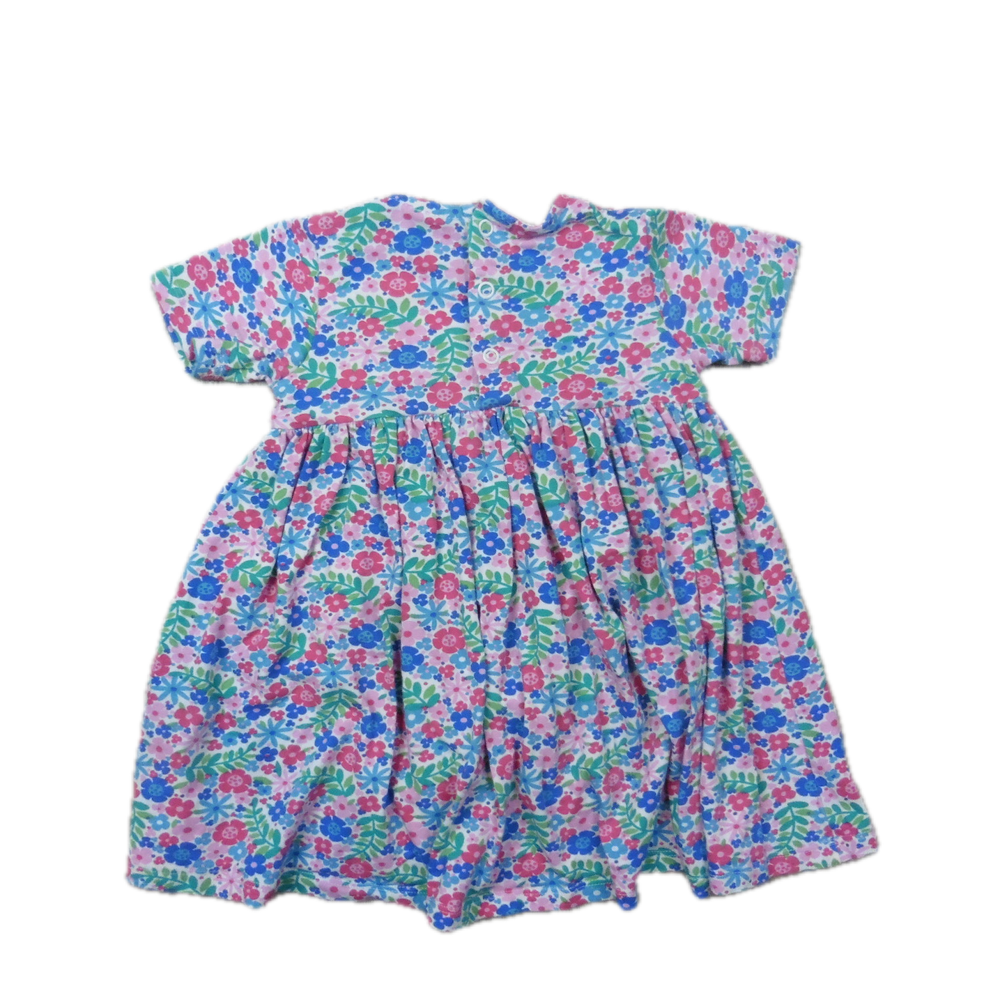 Preloved Frugi Floral Dress w/built in vest 3-6m