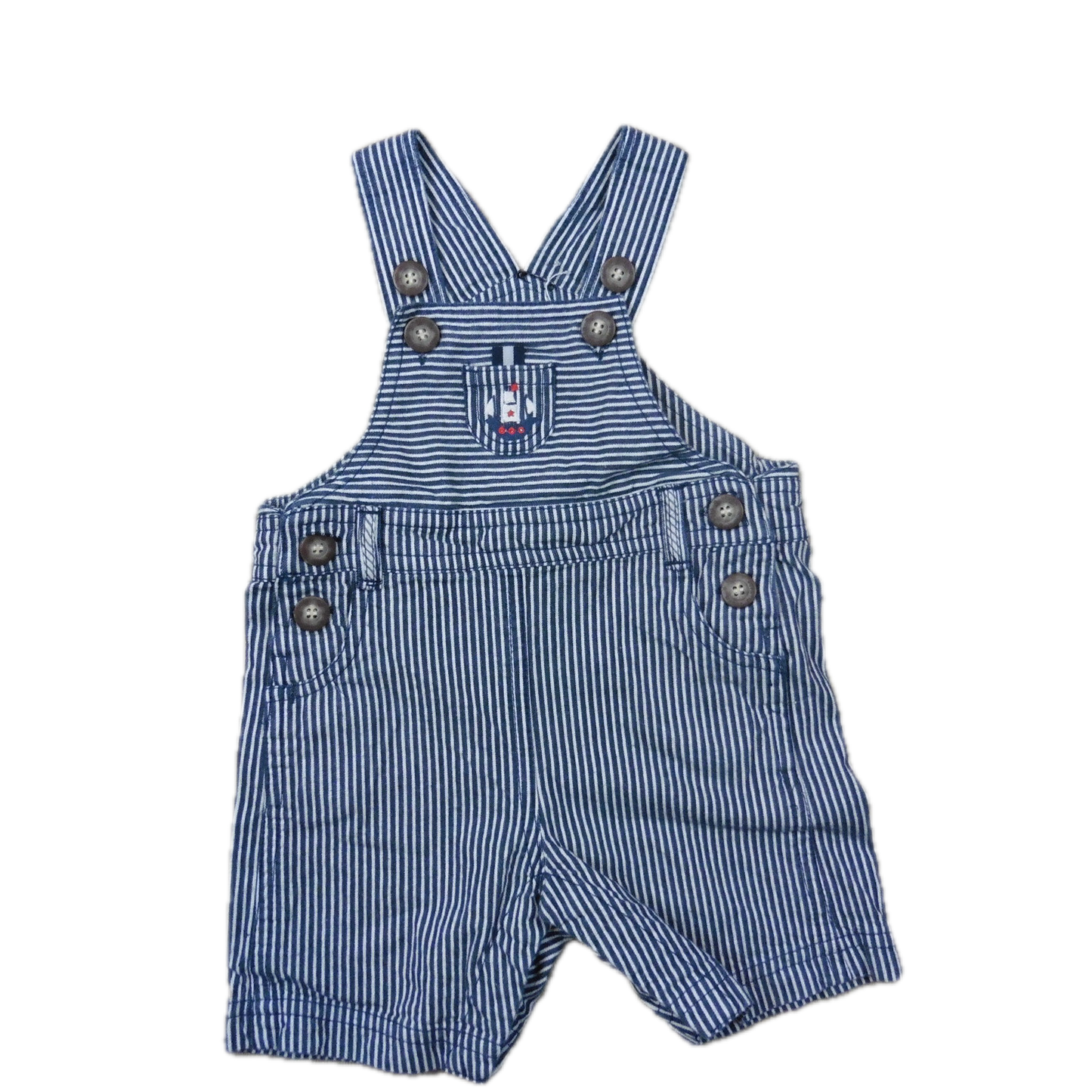 Jojo Maman Bebe Shortie Dungarees 3-6m