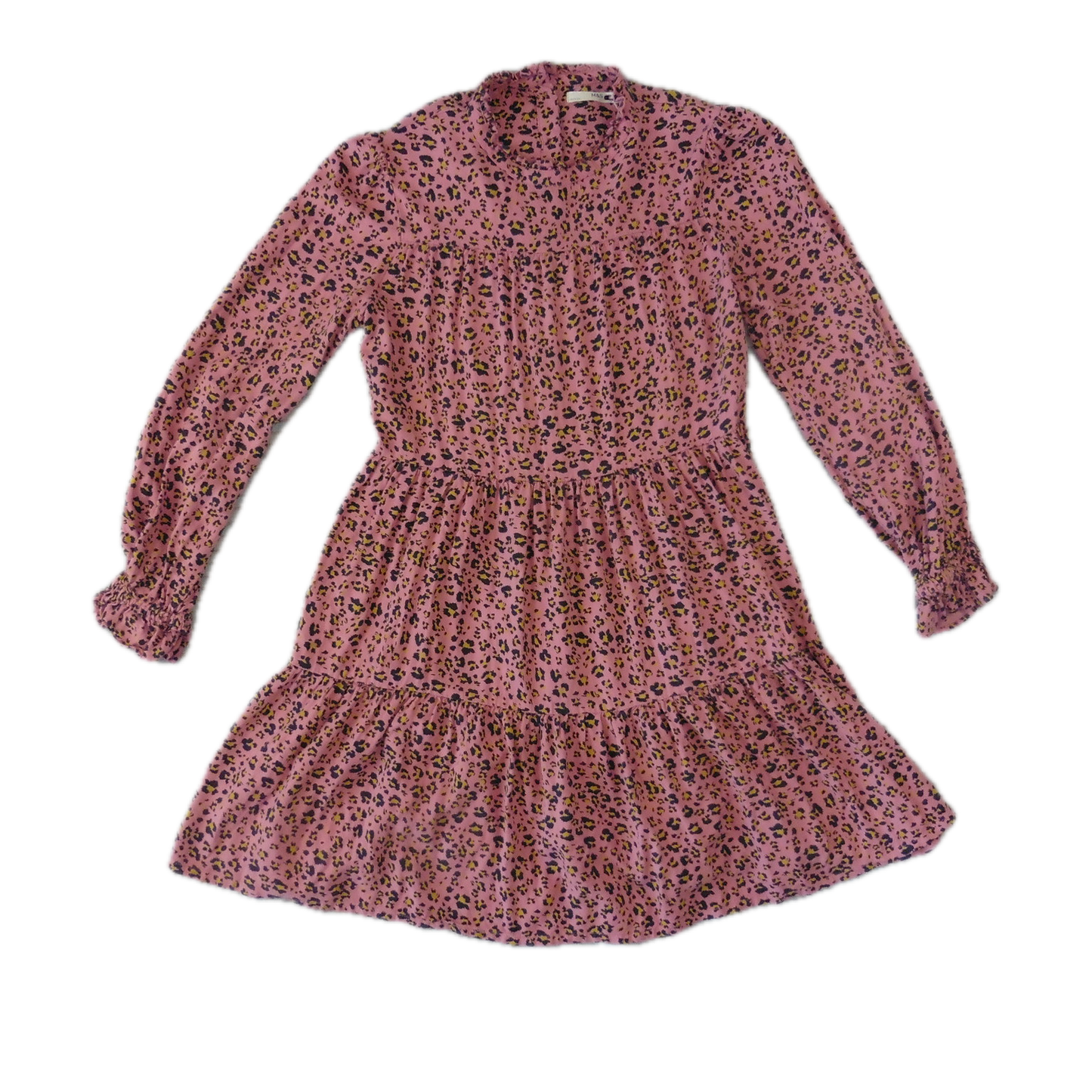 M&S Pink Camo Long Sleeve Dress 12-13y