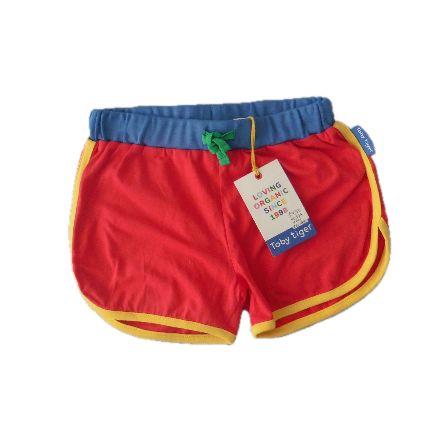 New Toby Tiger red runner shorts 5-6y