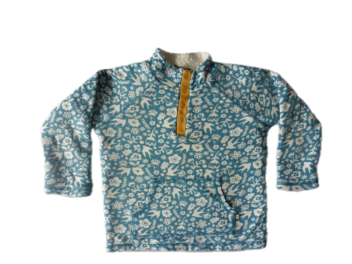 Frugi Loch Blue Bloom Snuggle Fleece 4-5y