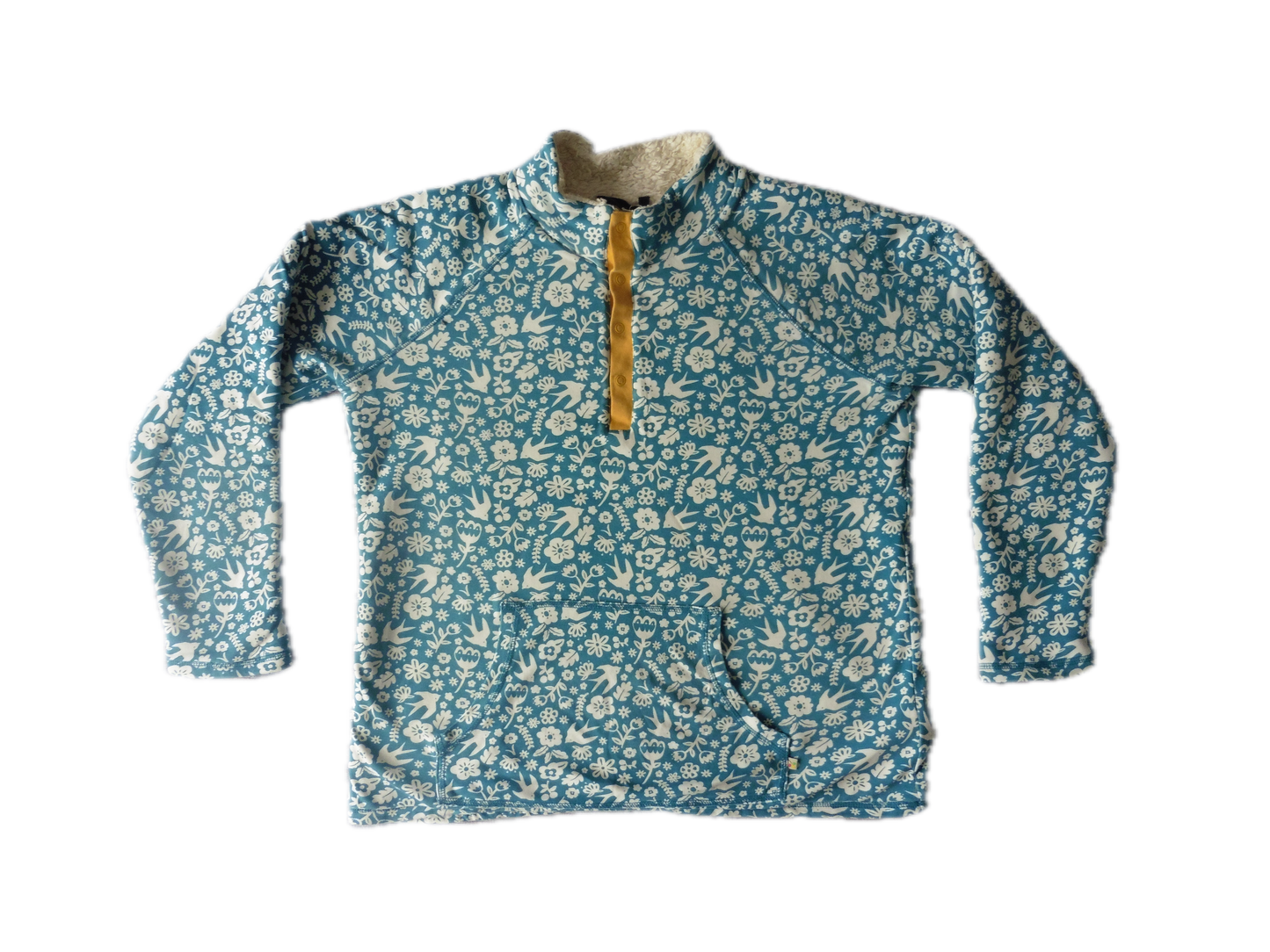 Frugi Adults Loch Blue Bloom Snuggle Fleece UK10