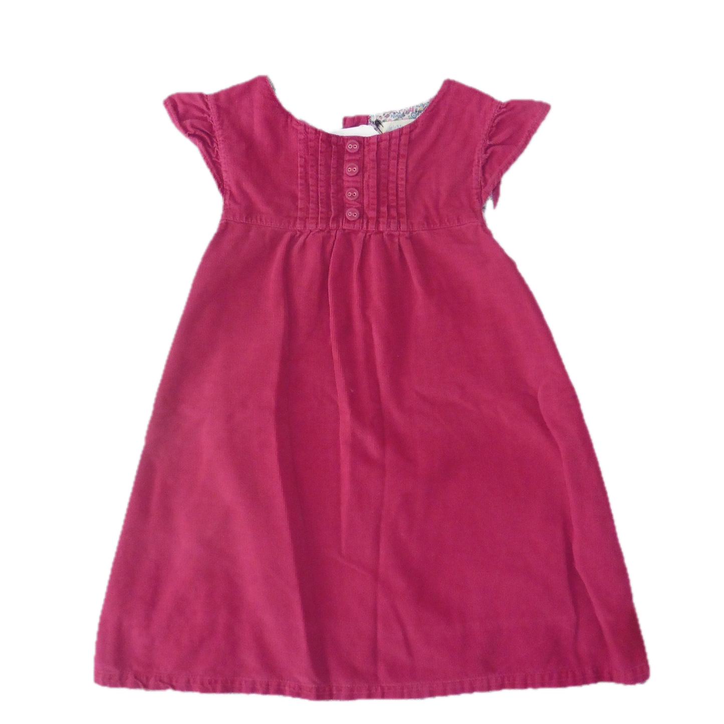 Preloved Jojo Maman Bebe Dark Pink Cord Dress 4-5y