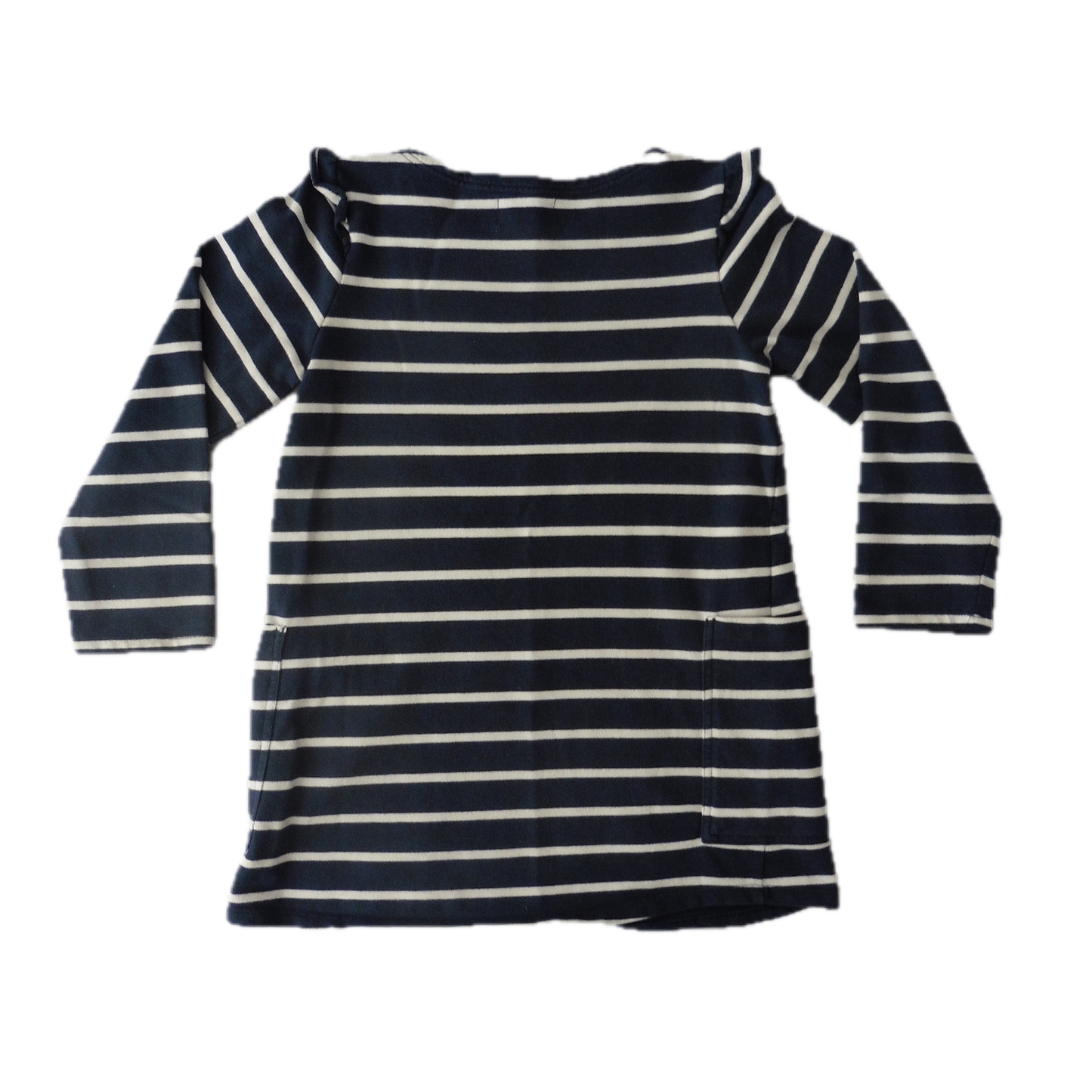 Preloved Crew navy/white stripe Jumper 8-9y