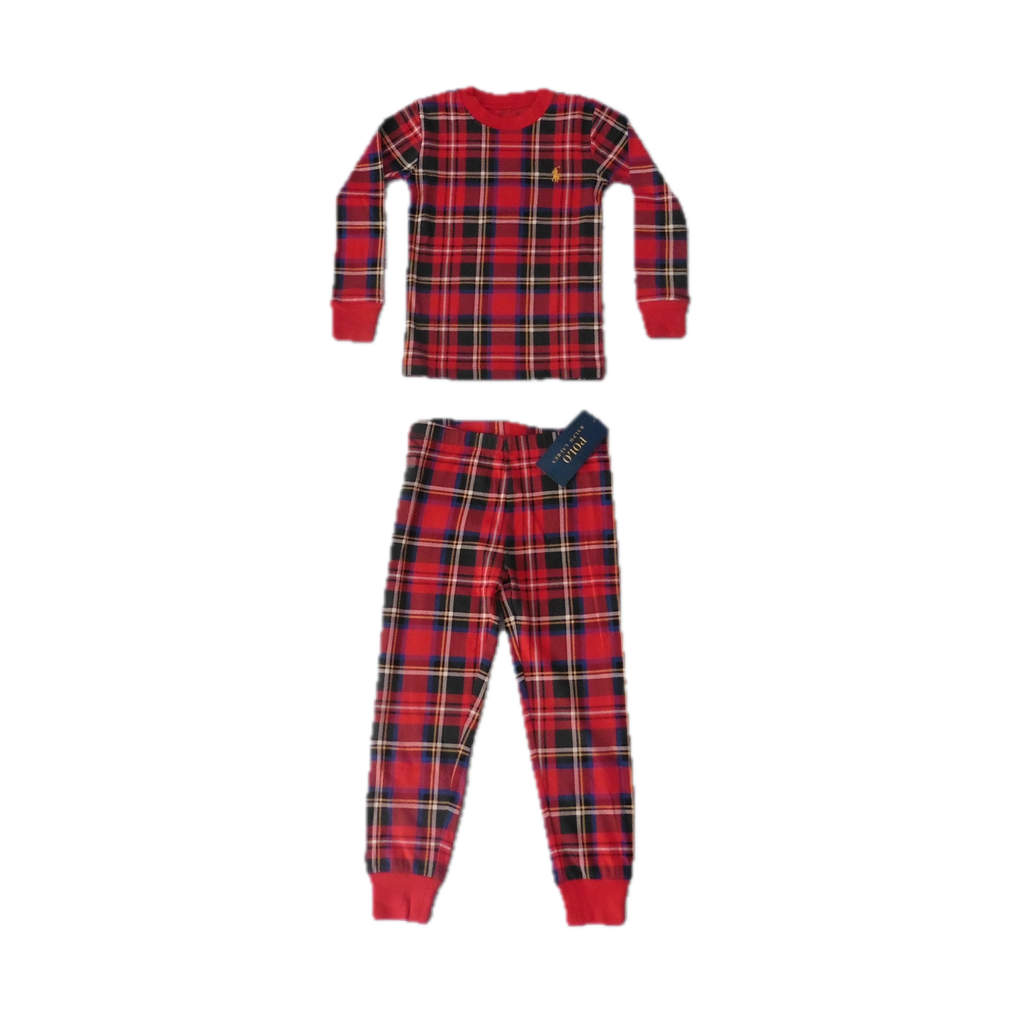 Ralph Lauren Red Chequer Long Sleeve Pyjamas 4y NEW