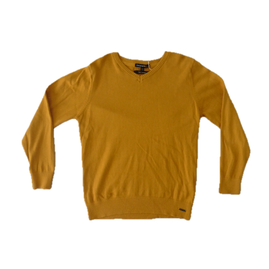 Preloved M&S Cotton/Cashmere Mustard Knitted Jumper 7-8y