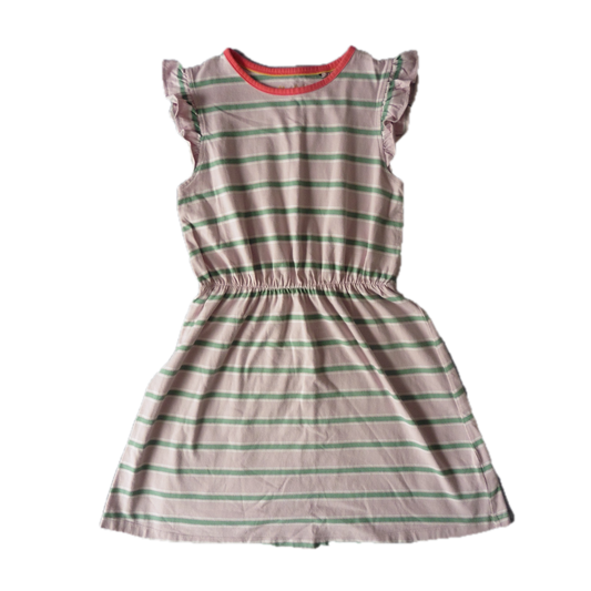 Preloved Boden Pink/Jade Stripe Sleeveless Dress 11-12y