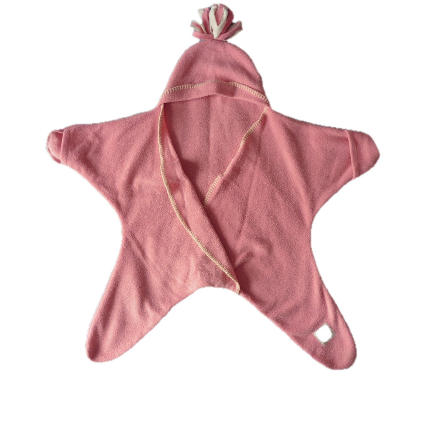 Preloved Tuppence & Crumble Pink Fleece star Medium: 4-10m