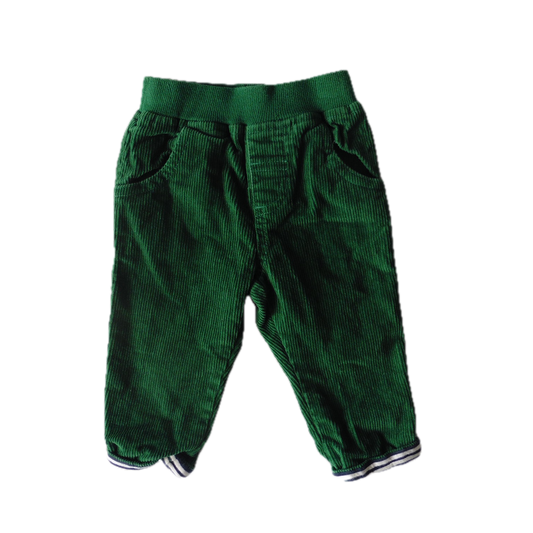 Preloved Jojo Maman Bebe Green Cord Trousers 3-6m