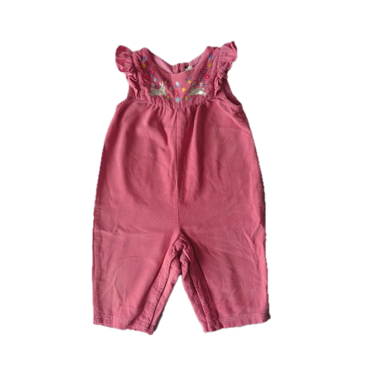 Preloved Jojo Maman Bebe Pink Cord Dungarees 6-12m