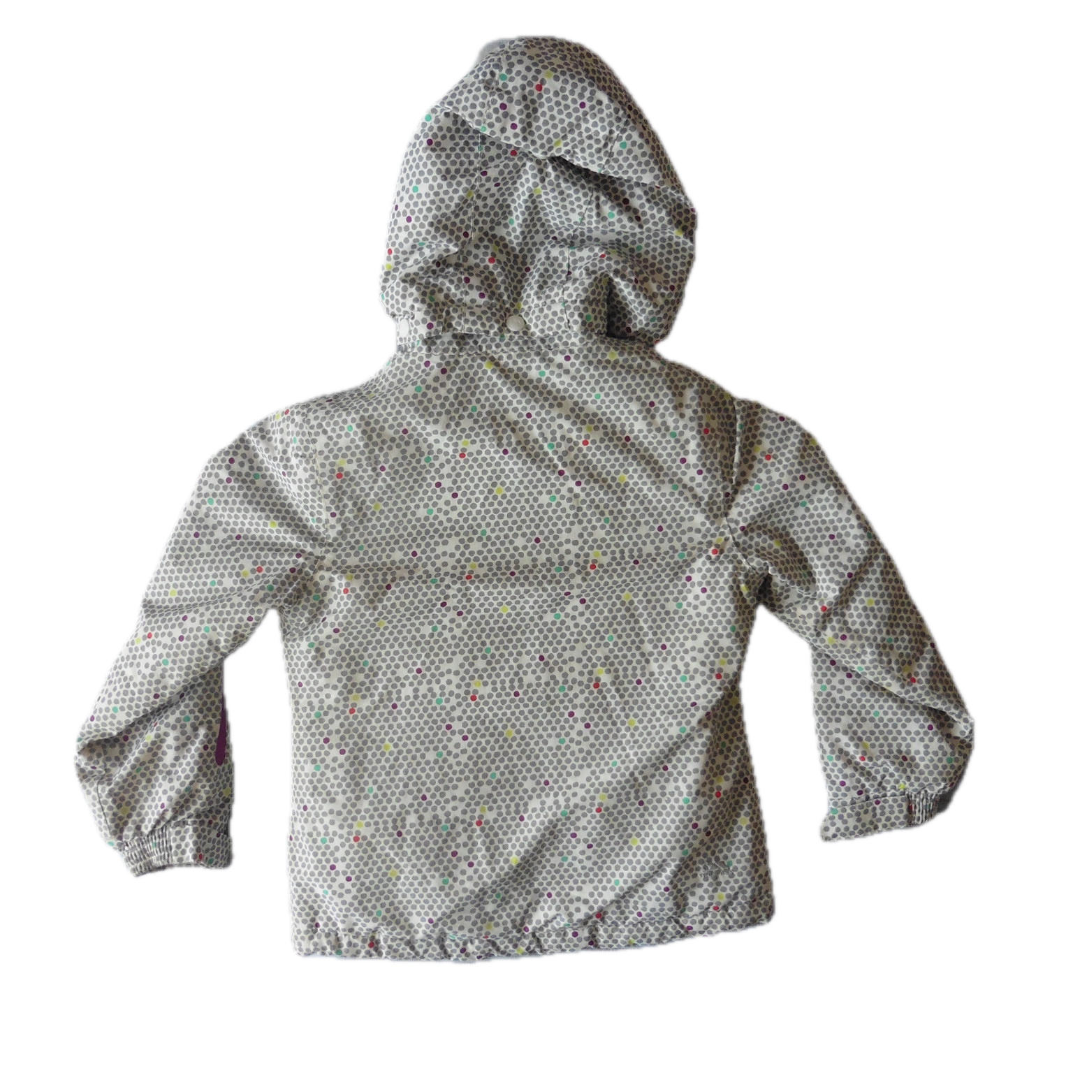 Preloved Tresspass Ski Coat White with Grey Dots 5-6y