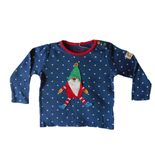 Preloved Frugi Navy Long Sleeved Top 12-18m