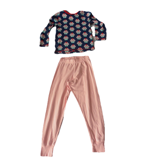 Preloved Maxomorra Long Sleeved Pyjamas w/Cupcakes 5-6y