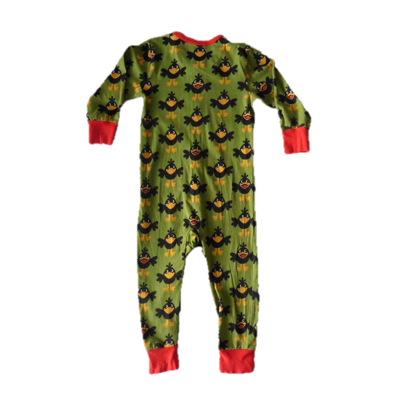 Preloved Maxomorra Footless zip sleepsuit w/crows 18-24m