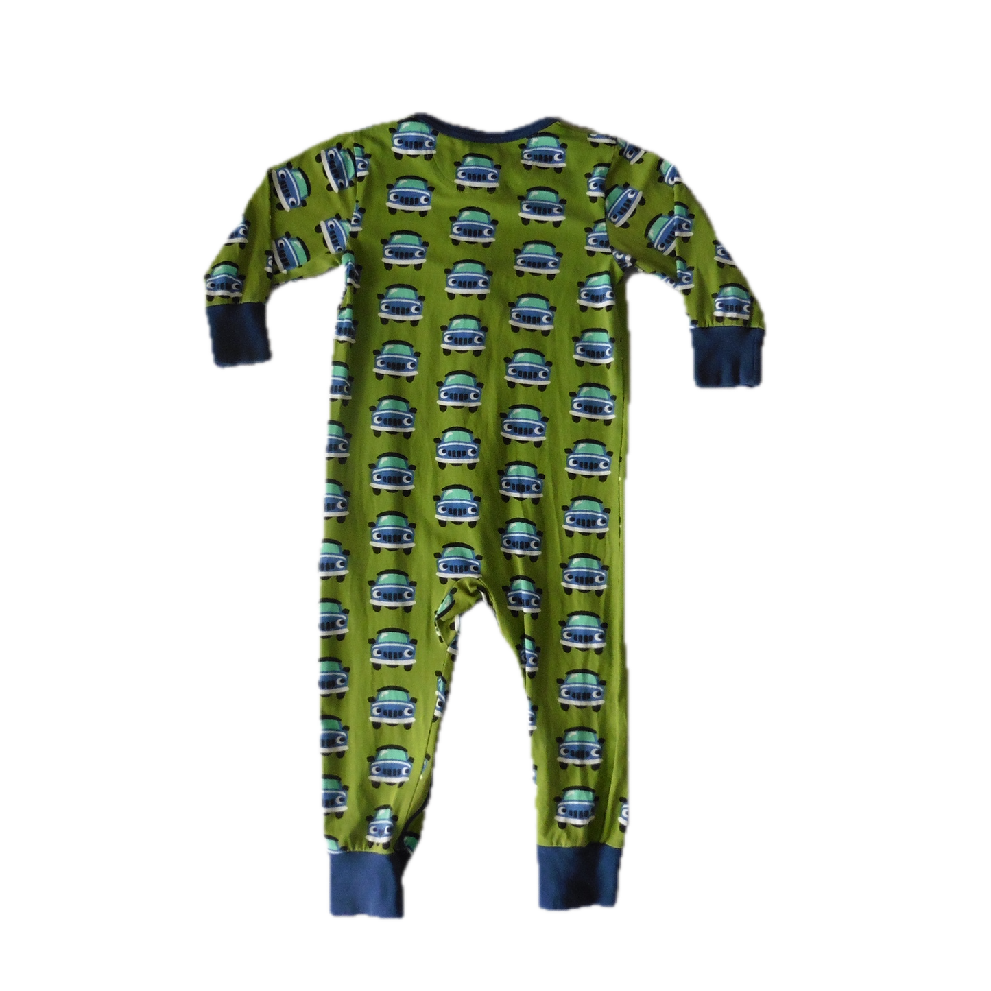 Preloved Maxomorra Footless zippy Sleepsuit w/cars 18-24m