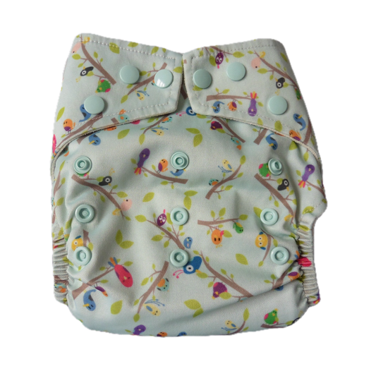 Baba+Boo dawn chorus BTP nappy+2xbamboo boosters