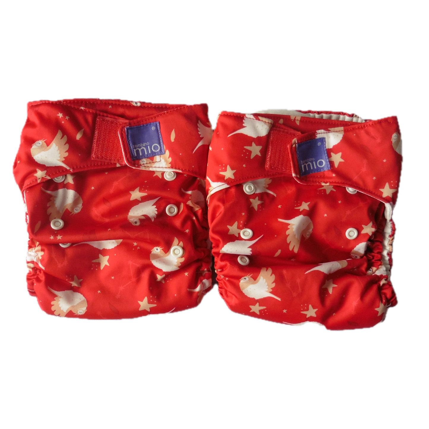 Preloved Bambino Mio One Size pocket nappy Bundle x2 Red NEW