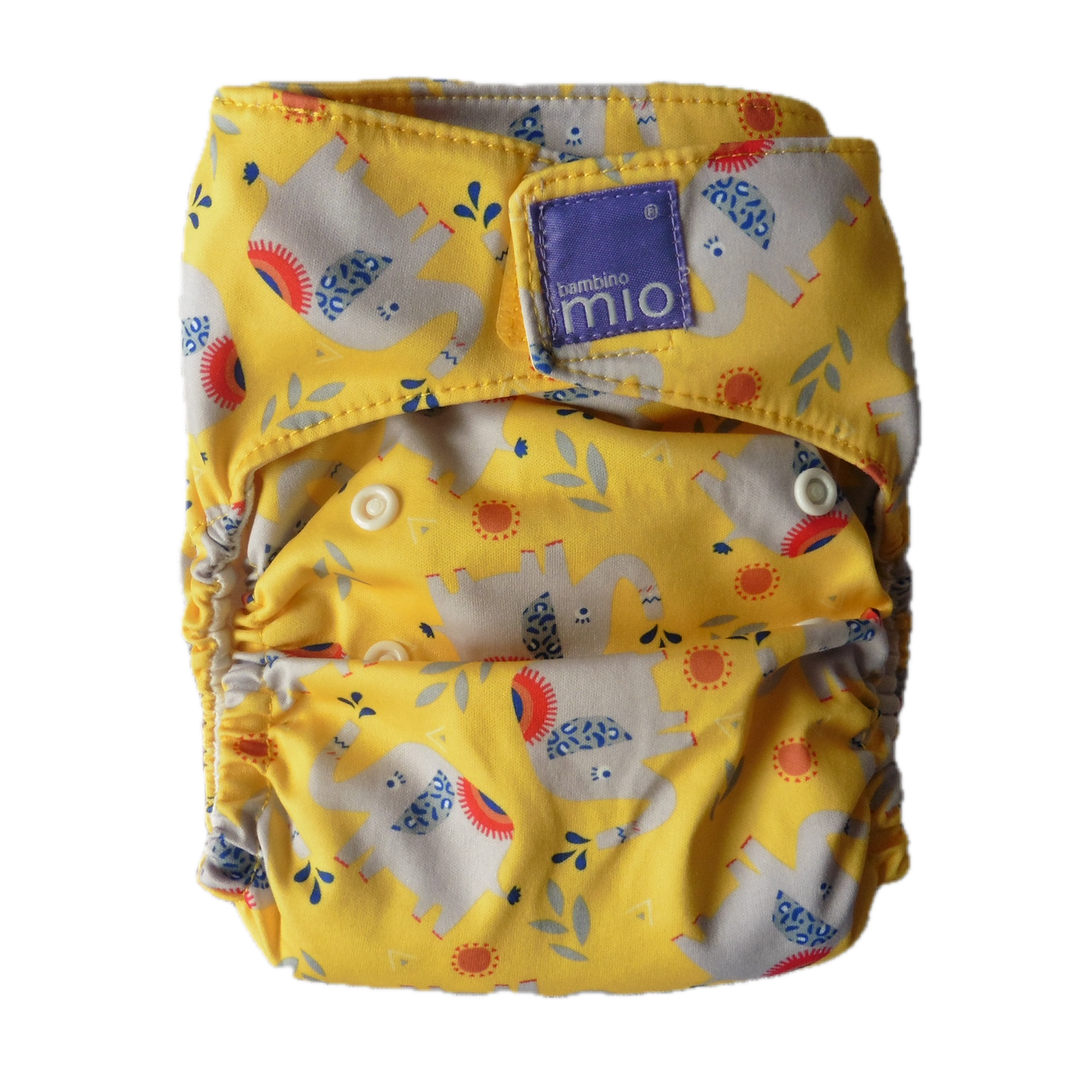 Preloved Bambino Mio All-in-2 Birth To Potty Nappy yellow w/elephants