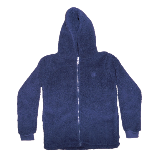 FatFace navy fleece zip hoodie 12-13y