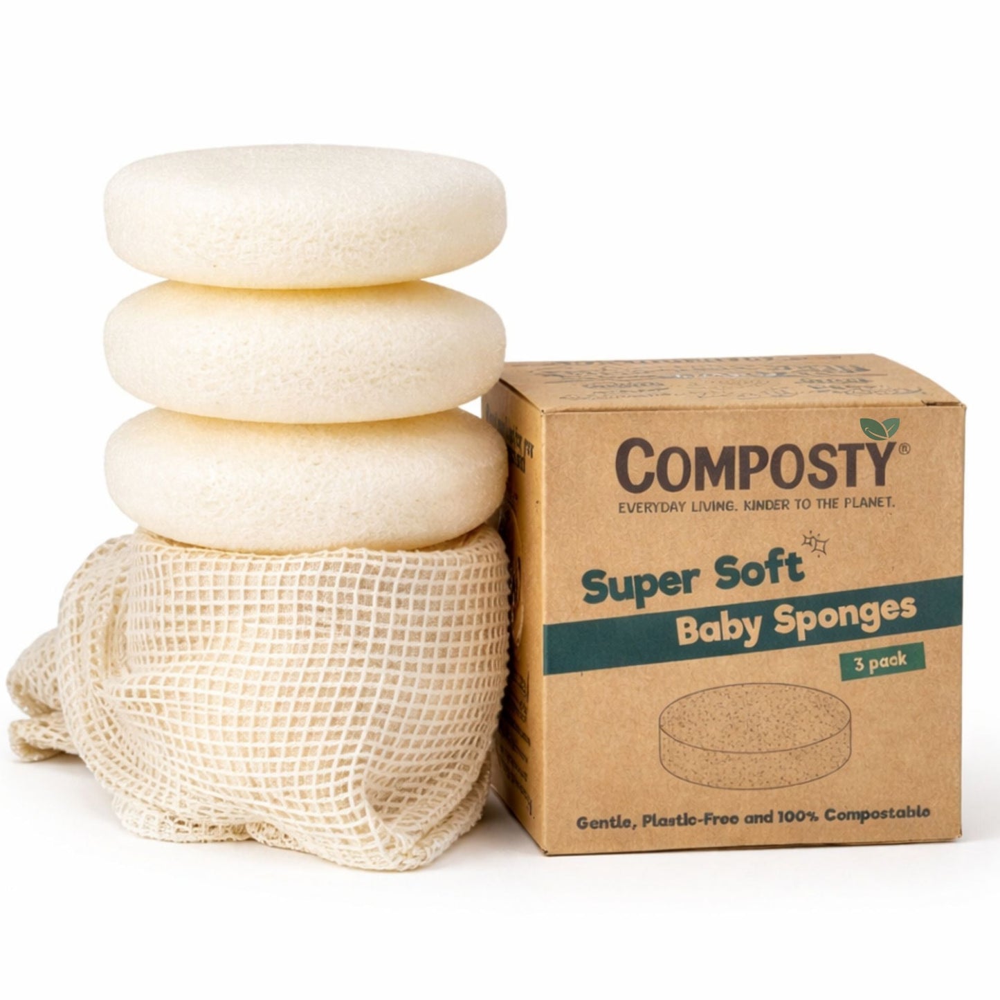 Super-Soft Baby Bath Sponges – 3 Pack (online only)