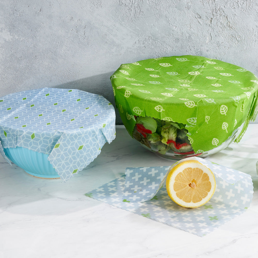 ecoLiving Reusable Vegan Food Wraps - A Set of 3