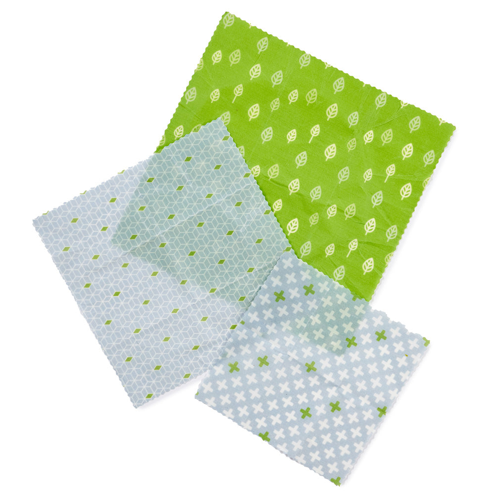 ecoLiving Reusable Vegan Food Wraps - A Set of 3