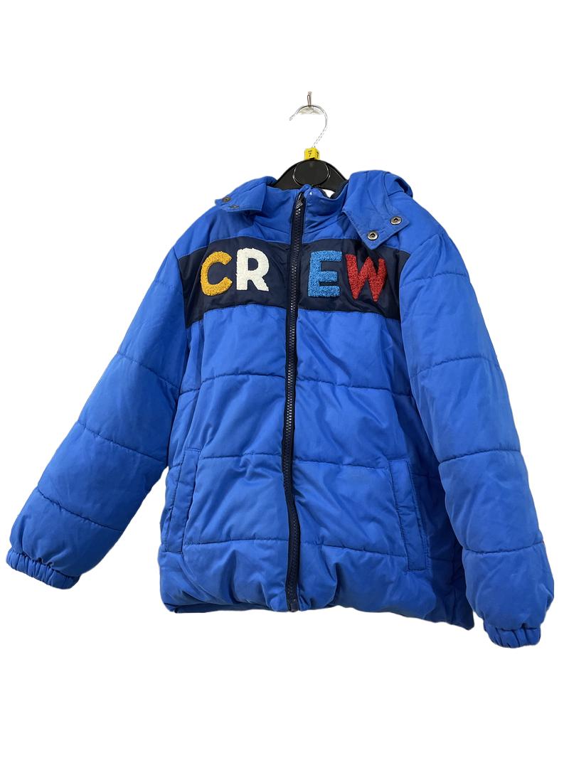 Preloved CCC Kids - Crew Clothing Company - Jacket - Blue CREW Puffer Jacket With Hood (7-8y)