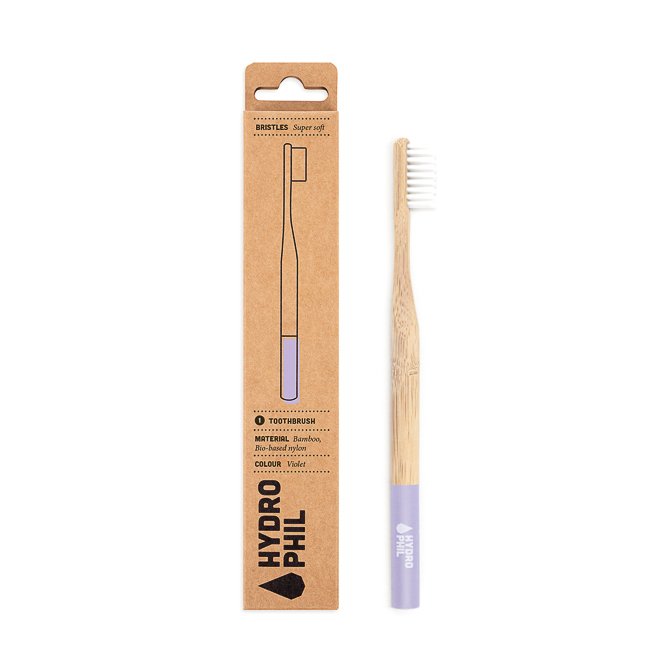 Hydrophil Bamboo Toothbrush (Purple, Supersoft)