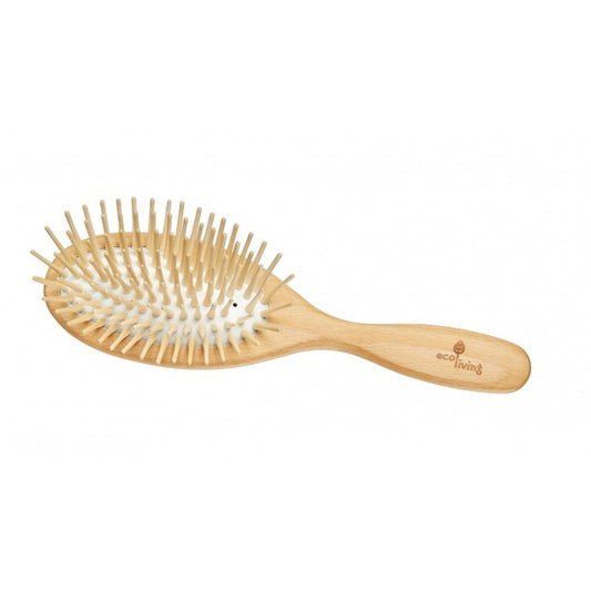 Bamboo Hairbrush - With Extra-long Wooden Pins